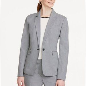 NWT Ann Taylor houndstooth single button blazer